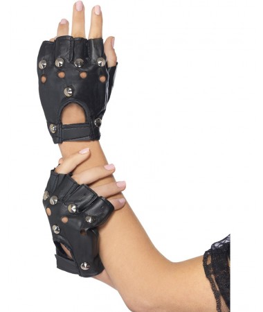 Black Studded fingerless gloves BUY